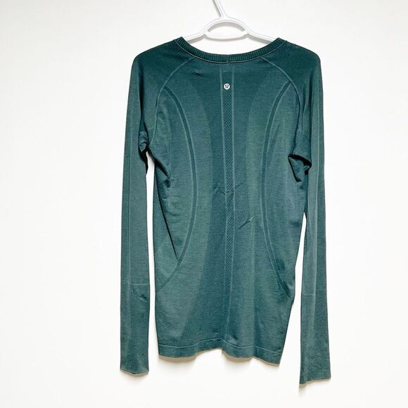 Lululemon Teal Smoke Swiftly TECH LS Crew Shirt Sz 10 - Picture 5 of 6